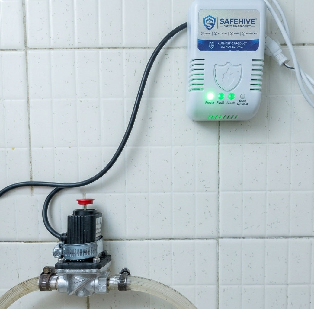 SafeHive Gas Detector with Automatic Shutoff Solenoid Valve